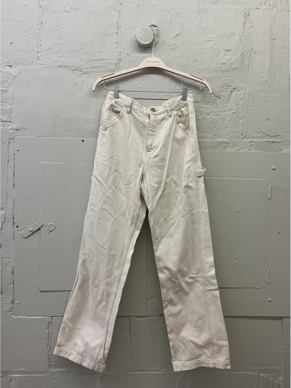 Topshop Cream Cargo utility Pants